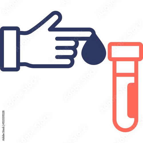 Blood Test mixed color icon