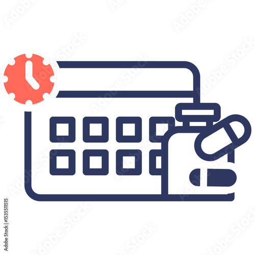 Medicine Schedule mixed color icon