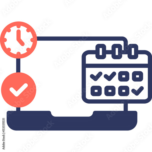 Online Appointment mixed color icon