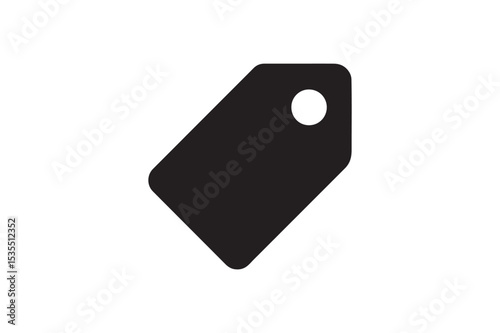 Price Tag silhouette vector with white background