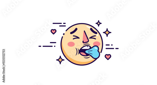 Face with snort expression Vector Icons Set – Hand Drawn Cartoon Emoticons Pack, 
Laughing Faces, ROFL Reactions, Humor Stickers Collection, Social Chat Symbols