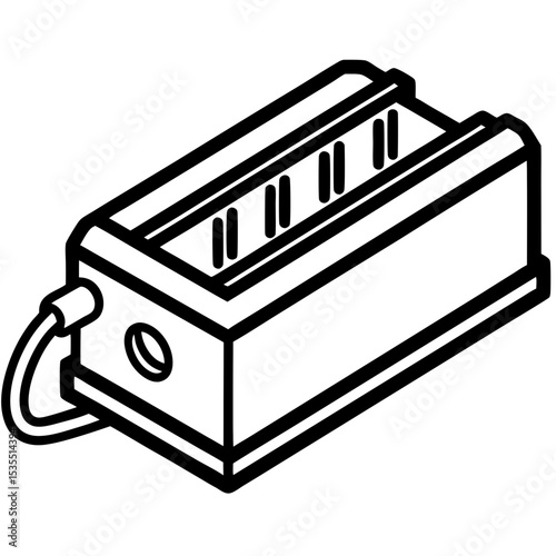 Battery Charger line art vector