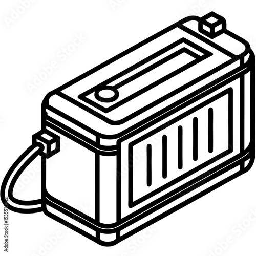 Battery Charger line art vector