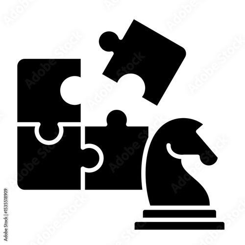 Puzzle Pieces  Icon Element For Design	
