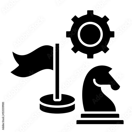 Milestone Marker  Icon Element For Design	