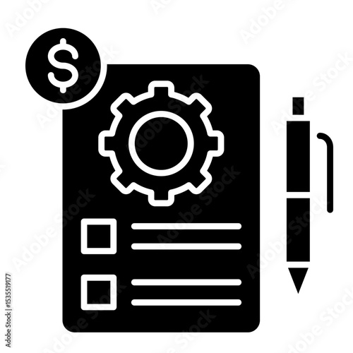 Business Plan  Icon Element For Design	
