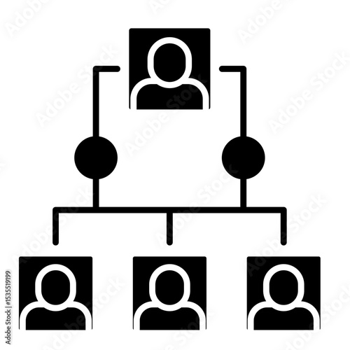 Hierarchy Diagram  Icon Element For Design	