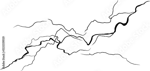 Minimalist thunderbolt line art for creative design projects
