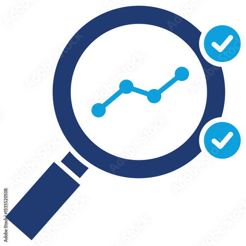 Prescriptive Analytics Flat Blue Icon