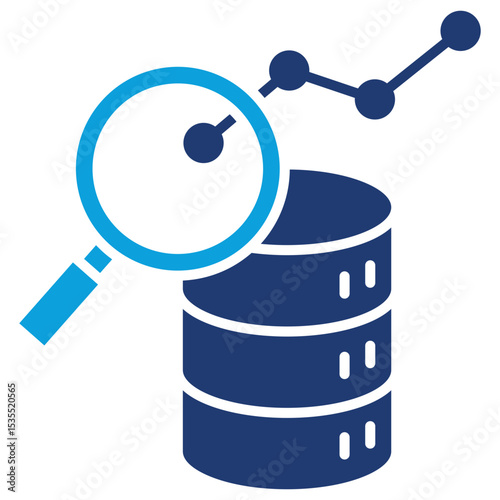 Big Data Analytics Flat Blue Icon