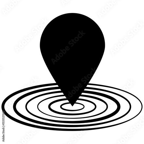 earthquake icon vector illustration drawing.