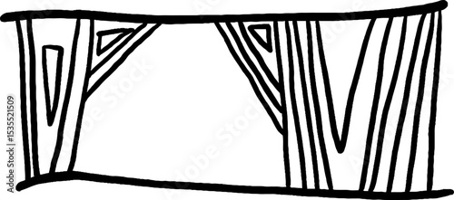 Art deco frame design featuring geometric line art for decorative projects