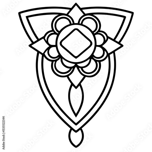 Brooch jeweler vector