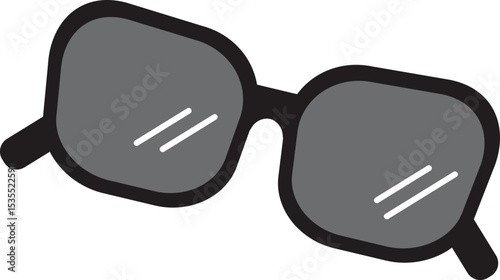 각진형 선글라스 짙은렌즈