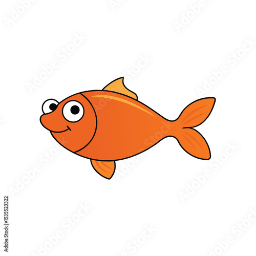 cartoon fish isolated on white