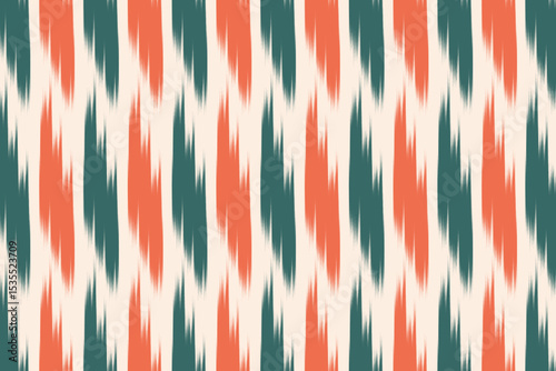 Uzbekistan ikat pattern. Uzbekistan ikat abstract ethnic design. Uzbekistan pattern design for background, wallpaper, textile, art, clothing, wrapping paper, Uzbek style, Uzbek fabric
