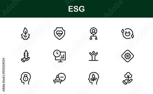Comprehensive ESG Icon Collection - Perfect for Green, Ethical, and Corporate Responsibility Branding