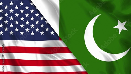 USA and Pakistan Flag Loop