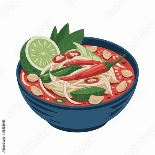 Som Tum Thai Papaya Salad with Peanuts and Chili