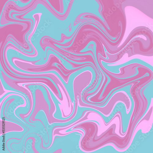 Pink and Blue Abstract Swirl