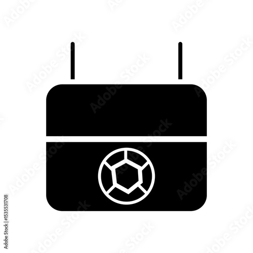 football calendar icon vector