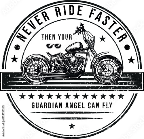Print creative custom never faster bike ride logo badge t shirt design