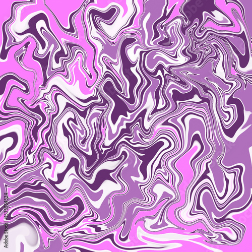 Abstract Swirls of Purple, Pink, and White