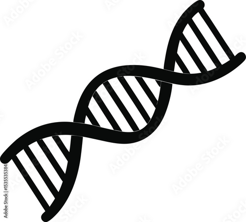 dna strand on white