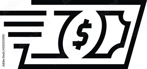 Fast Finances: A dynamic illustration of a dollar bill in rapid motion, capturing the essence of speed, efficiency, and financial fluidity. 