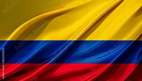national flag of Colombia, white bagrund 