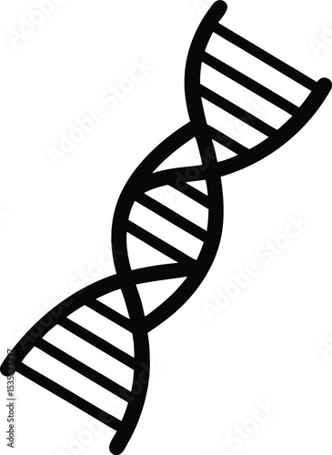 dna strand on white background