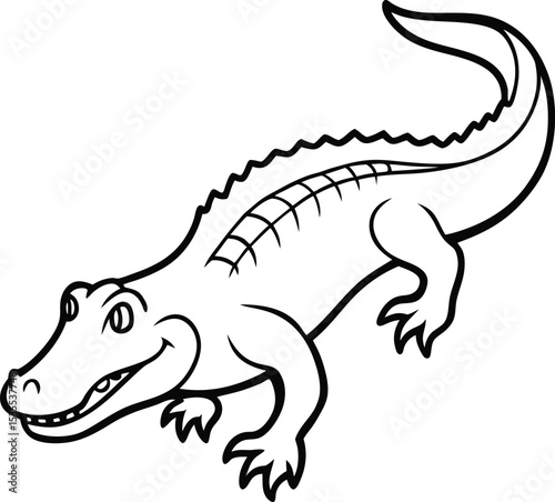 vector illustration of a crocodile