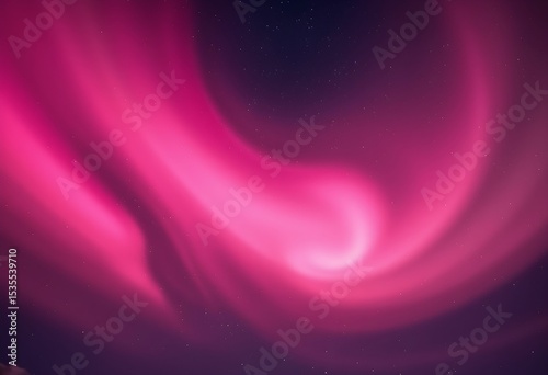  Pink Aurora Swirls Across a Starry Sky