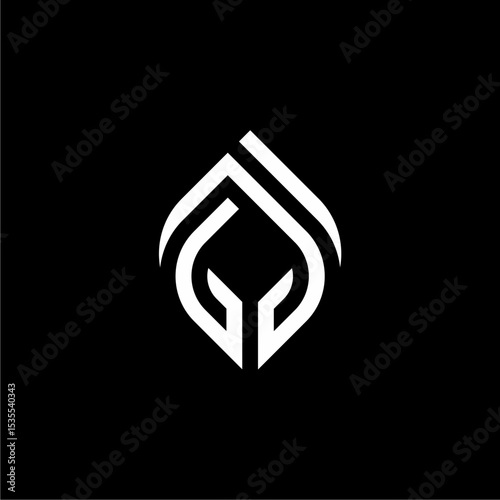 Abstract Letter A Leaf Logo concept in high quality professional design that will print well on all print media