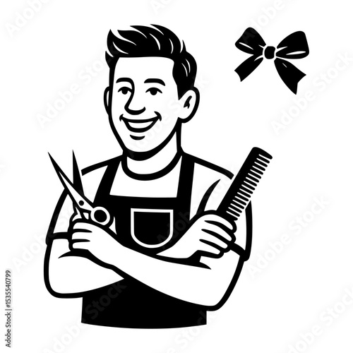 Barber shop illustration vector art