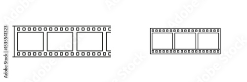 Film reel designs showcasing vintage and modern styles placed side by side for comparison in a creative setup