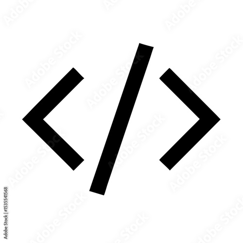 Code symbol for website development or software coding