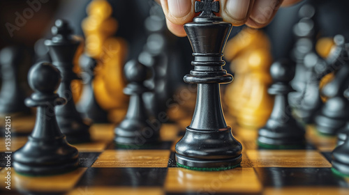 chess pieces on the board