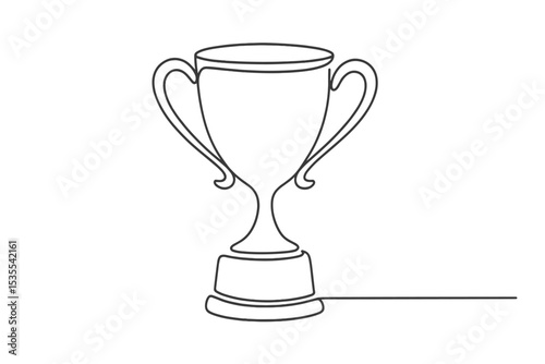 Outline of a trophy symbolizing achievement and success in competitions and awards events