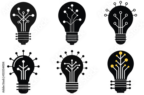 light bulb icon set