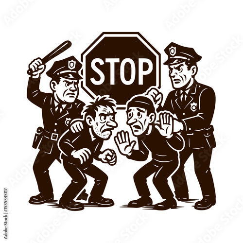 Police illustration vector art