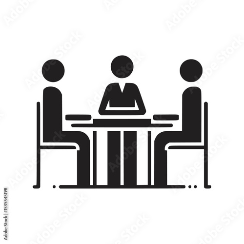 Professional and formal meeting icon 