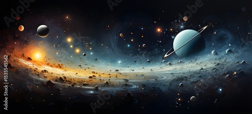 alaxy version of planetary circulation World,ai generative