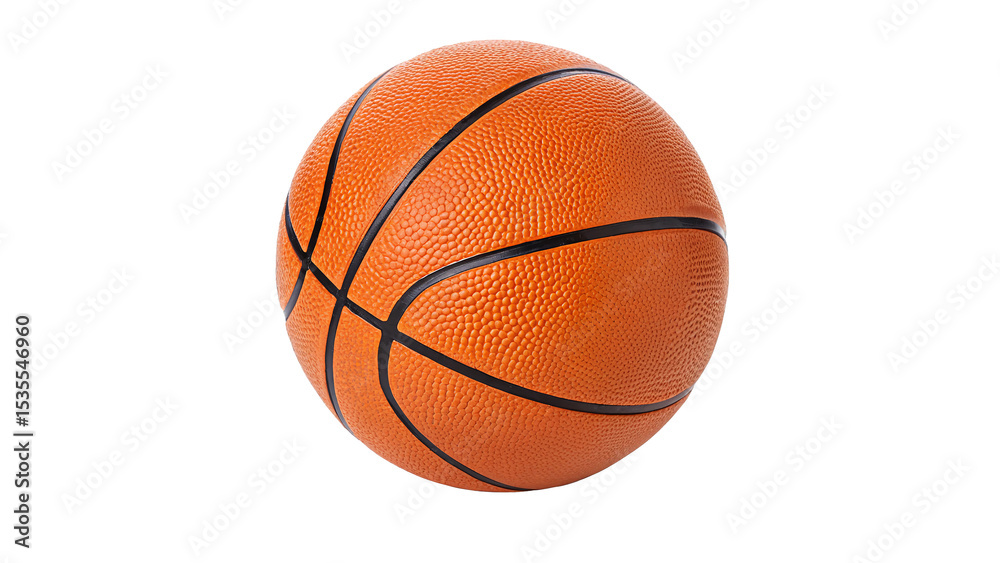 Fototapeta premium orange basketball with textured surface isolated on transparent Background 