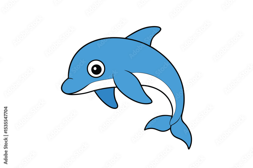 Obraz premium Dolphin vector illustration