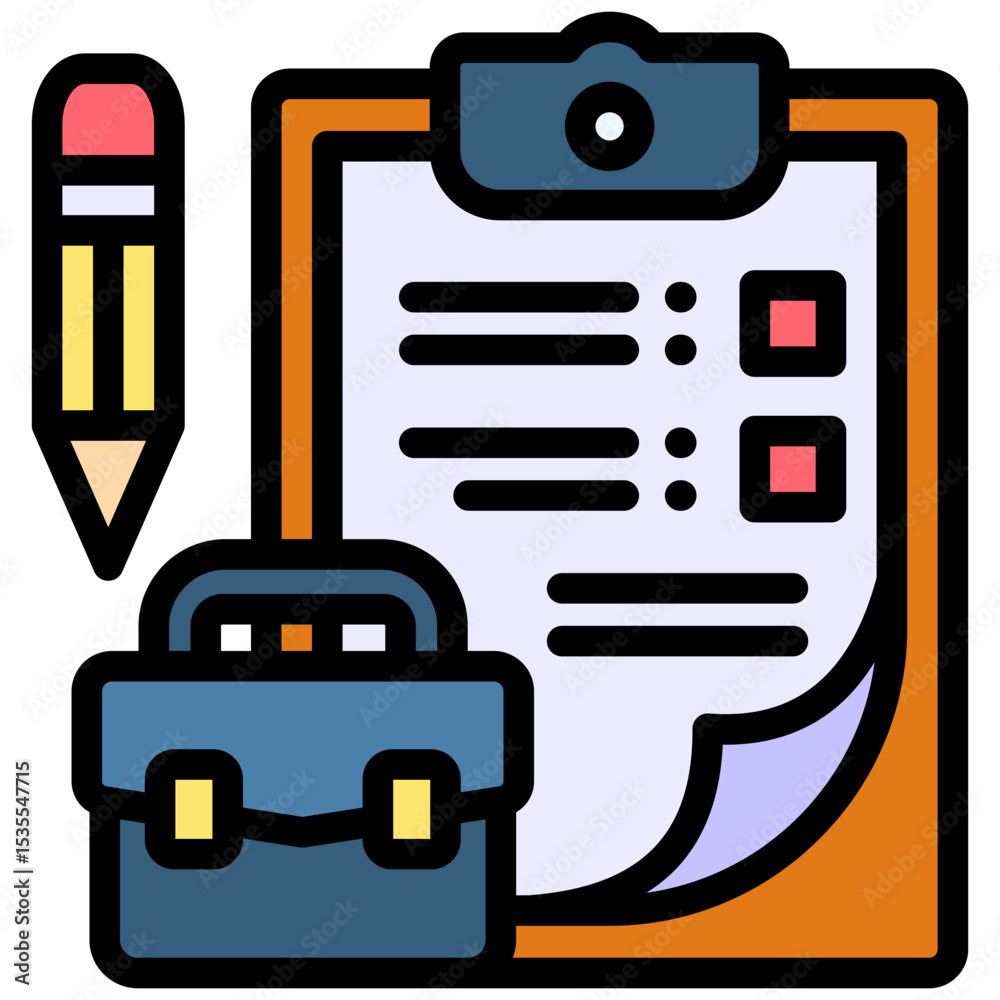 Fototapeta premium Job Preparation icon