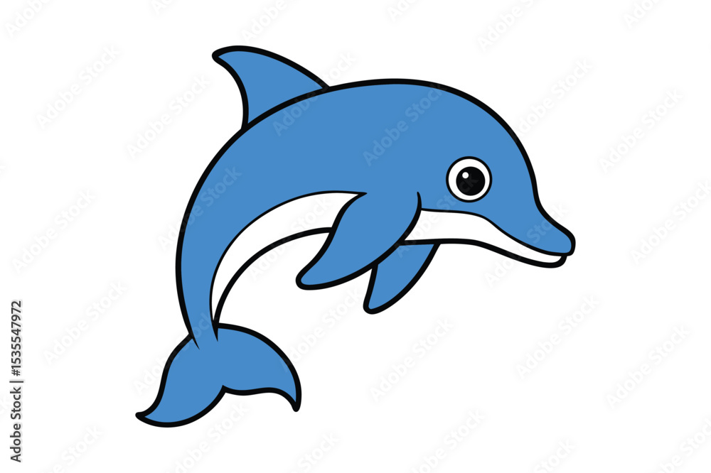 Fototapeta premium Dolphin vector illustration