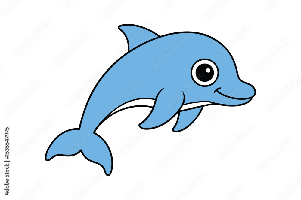 Obraz premium Dolphin vector illustration