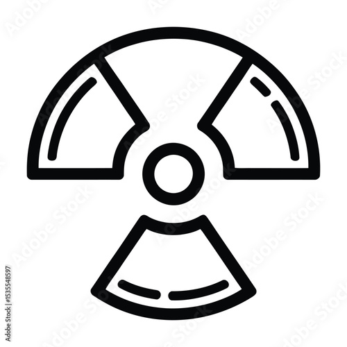 Radiation Therapy Icon, Vector, Illustration, Icon, Outline, Line Art, Silhouette, Logo, White Background.