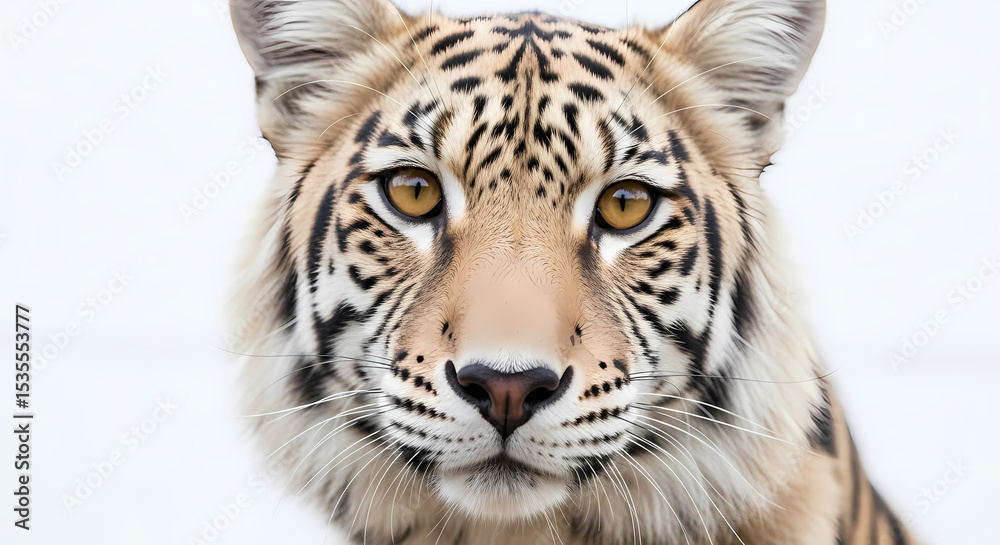 Obraz premium Majestic Siberian Tiger: Close-Up Portrait of Endangered Species